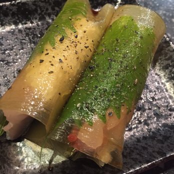 Sushi Murayama - Saba with homemade sea kelp, shiso leaf, black pepper - Sushi Bars Near Me - Honolulu, Hawaii