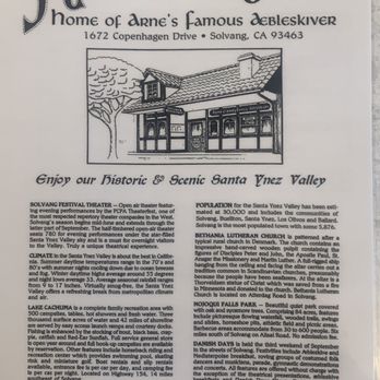 Solvang Restaurant - Scandinavian Near Me - Solvang, California
