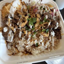 Doner plate with beef, so good! Doner plate with beef, so good!