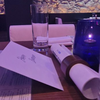 Modern Steak - Greeted with a birthday wish - Steakhouses Near Me - Calgary, Alberta