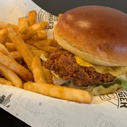 Halal Smash Burger and Phillies - Nashville Hot Chicken Sandwich