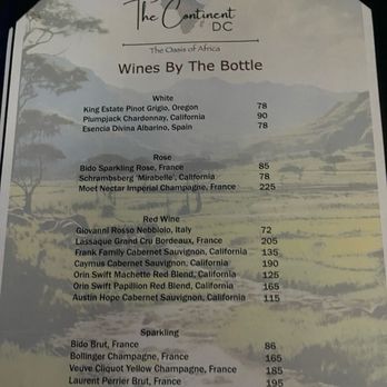 The Continent DC - Drink menu - African Near Me - Washington, DC, District of Columbia The Continent DC - Drink menu - African Near Me - Washington, DC, District of Columbia