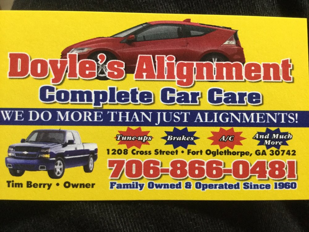 DOYLE’S ALIGNMENT Updated October 2024 1208 Cross St, Fort