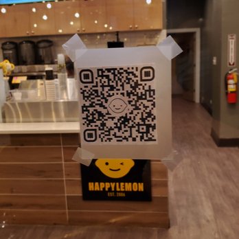 Happy Lemon - Sept 2021 QR Code for Menu - Bubble Tea Near Me - Evanston, Illinois