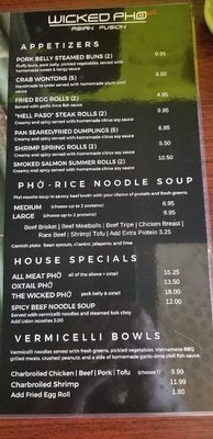 Menu photo 4 Wicked Pho El Paso, TX