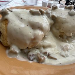 Biscuits and gravy were awesome.