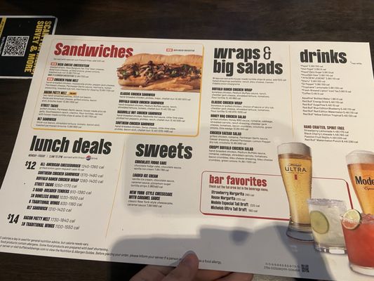 Menu photo 2 Buffalo Wild Wings Casa Grande, AZ