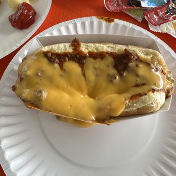 Santa's Workshop - North Pole - Chilli cheese dog from their concession stand - Amusement Parks Near Me - Cascade, Colorado