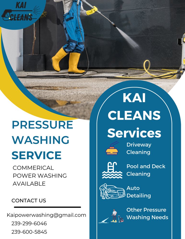KAI CLEANS Request a Quote Cape Coral, Florida Pressure Washers
