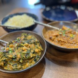 Tilak Indian & Nepalese Cuisine - Channa saag, butter chicken
