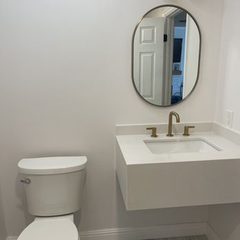 American Eagle Construction - Bathroom marble floors - General Contractors Near Me
