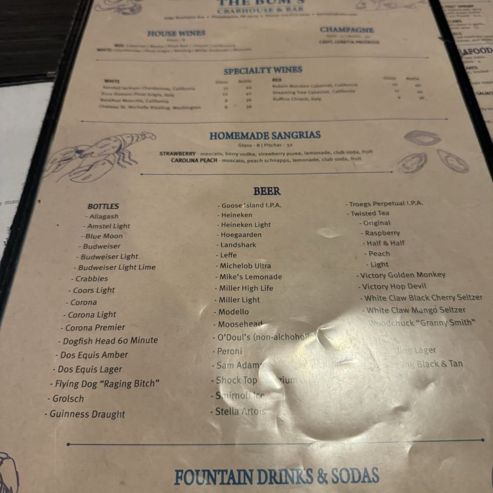 Benny the Bum's - Menu - American Near Me - Philadelphia, Pennsylvania
