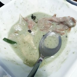 Green curry had a bright green colour - not normal! Green curry had a bright green colour - not normal!