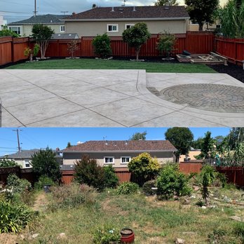 Sione's Concrete Construction - Before and after photos. - Landscaping Near Me - San Carlos, California
