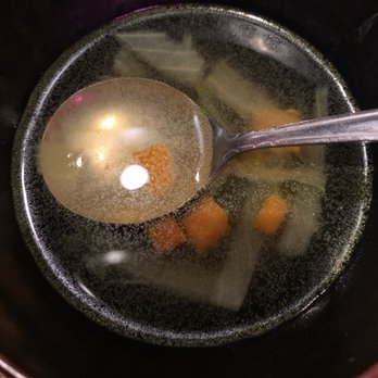 Mori Teppan Grill - There soup, the liquid is clear. Think about that. - Teppanyaki Near Me - Glendale, California