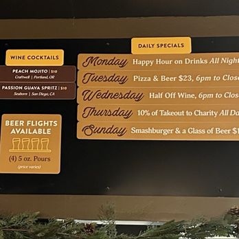 Mastiff Kitchen - La Mesa - Wine and specials menu - Burgers Near Me - La Mesa, California