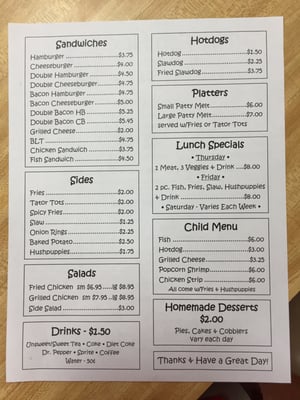 Menu photo 4 Fish Hut Savannah, TN