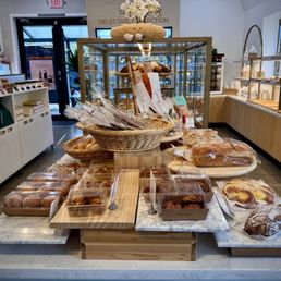 Lots of choices of pastries (sweet and savory)