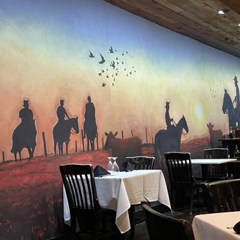 VB Steakhouse - Cool mural inside the restaurant - Steakhouses Near Me - Arlington, Texas