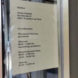 Stefan Schmidt - Öffnungszeiten
