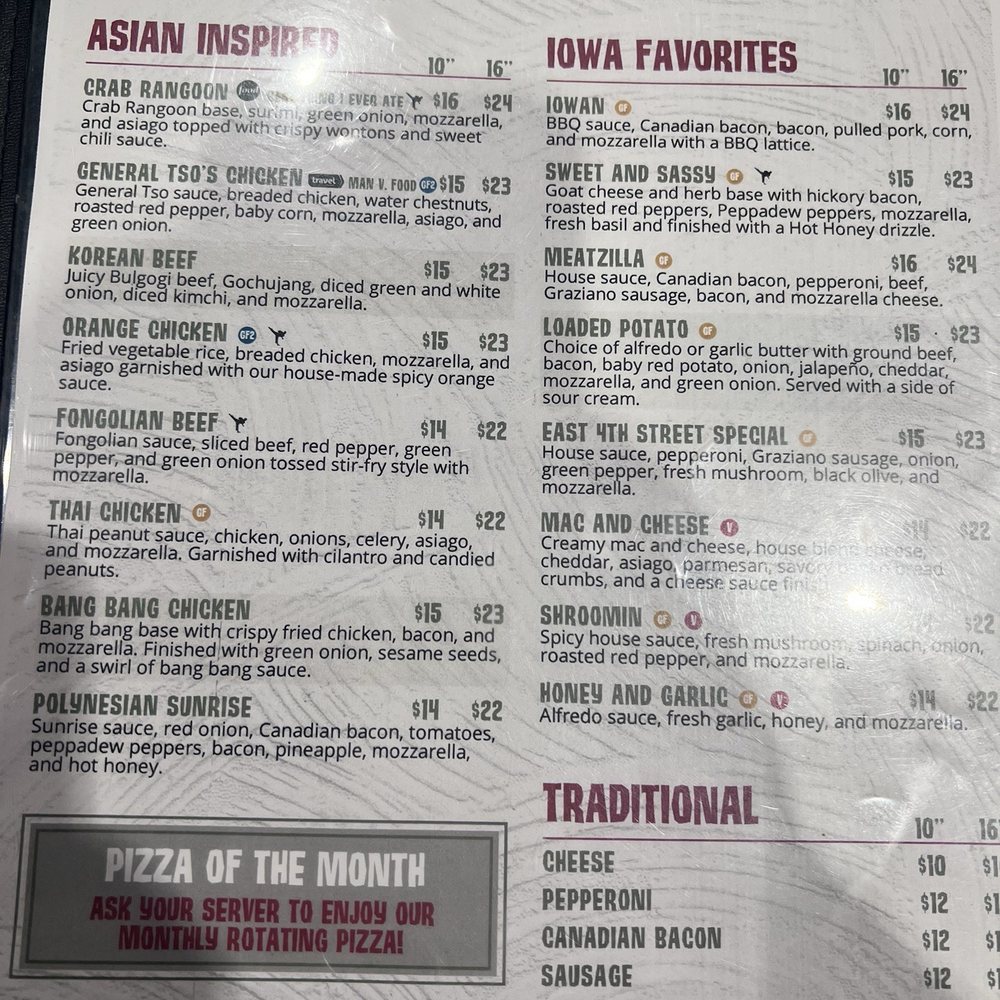Fong's Pizza - Pizza menu - Pizza Near Me - Des Moines, Iowa