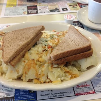 Round The Clock Diner - Veggie omelet, home fries, and toast - Diners Near Me - York, Pennsylvania Round The Clock Diner - Veggie omelet, home fries, and toast - Diners Near Me - York, Pennsylvania