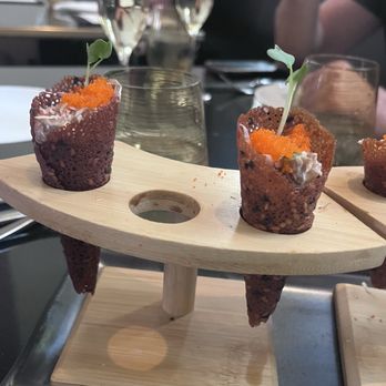 Spago - Tuna tartare cones - New American Near Me - Las Vegas, Nevada Spago - Tuna tartare cones - New American Near Me - Las Vegas, Nevada
