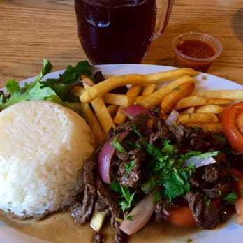 Jimmy's Peruvian & Mexican Restaurant - Very yummy Lomo Saltado with hot sauce and Chicha Morada - Peruvian Near Me - Sacramento, California Jimmy's Peruvian & Mexican Restaurant - Very yummy Lomo Saltado with hot sauce and Chicha Morada - Peruvian Near Me - Sacramento, California
