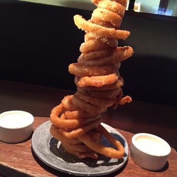 Yard House - Onion Ring tower with ranch and chipotle ranch sauce - Bars Near Me - Long Beach, California