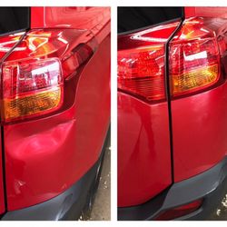 National Dent Repair - We repaired the dent and touched up the scratch in 5 hours saving this customer time and money.