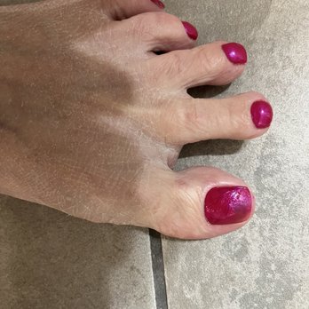 Colorful Nails & Laser - Look how dry my whole foot is. And her rush to get me out ruined my big toe polish. - Nail Salons Near Me - Albany, New York Colorful Nails & Laser - Look how dry my whole foot is. And her rush to get me out ruined my big toe polish. - Nail Salons Near Me - Albany, New York