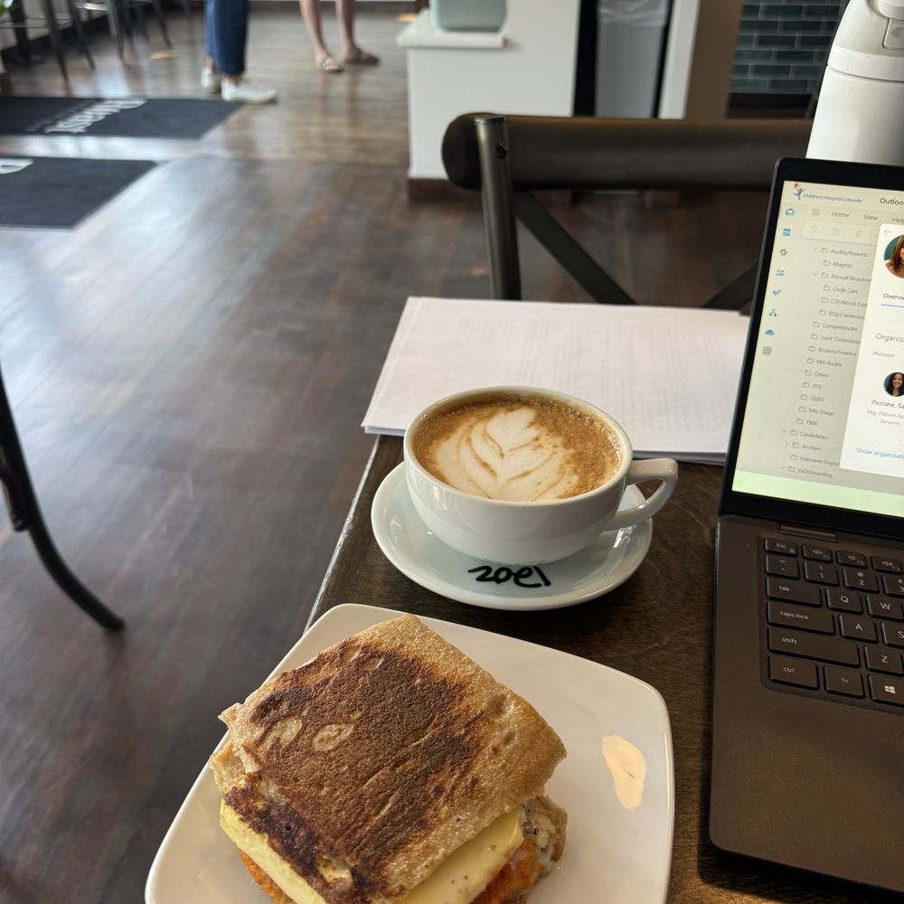Roast Coffee Bar - Breakfast panini and latte - Coffee & Tea Near Me - Denver, Colorado Roast Coffee Bar - Breakfast panini and latte - Coffee & Tea Near Me - Denver, Colorado