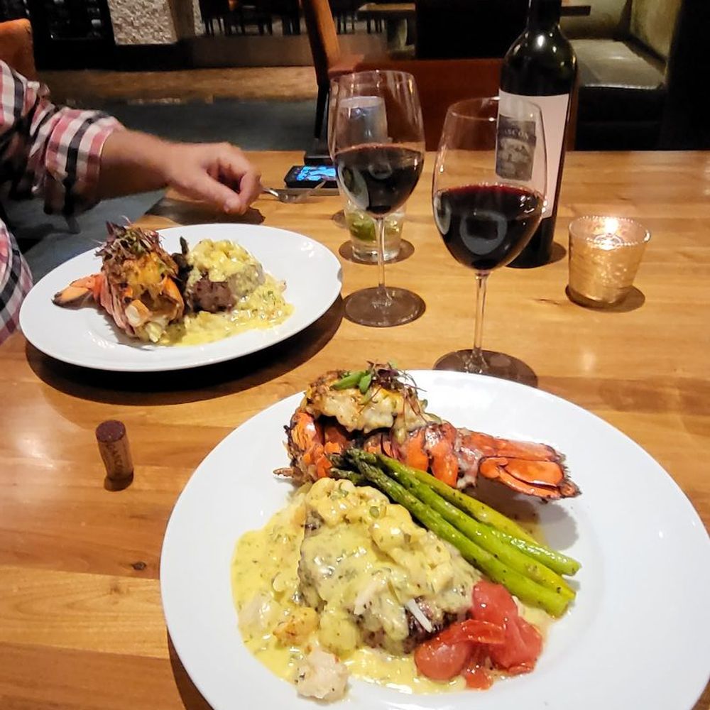 Sustenio - NYE Special menu of Filet Minion with Lump Crab Oscar, Asparagus, and Garlic Mashed potatoes. - New American Near Me - San Antonio, Texas