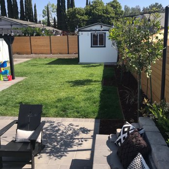 Waterfalls Etcetera - Yard, poured concrete for shed - Landscaping Near Me
