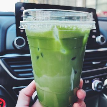 Jin Jin Matcha - Iced oat milk matcha latte. So, so good! - Tea Rooms Near Me - Tacoma, Washington