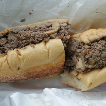 Leo's Steak Shop - Mushroom cheesesteak, bread scooped out by request, thank you! - Sandwiches Near Me - Folcroft, Pennsylvania