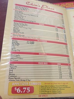 Menu photo 3 Chin's Place Akron, OH