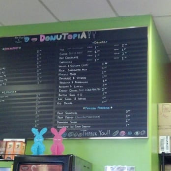Donutopia - The big menu - Donuts Near Me - San Angelo, Texas