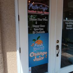 Front door of Patio Cafe