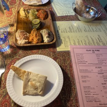 Clay & Fire - Spread of 6 Mezze - Persian/Iranian Near Me - Kansas City, Missouri