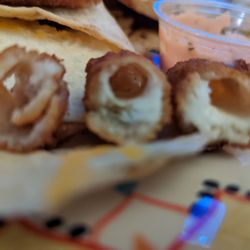 Super Mega Dilla - The contents of the mozzarella sticks, or should I say lack of contents...