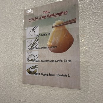 1st Dumpling N Noodle - This sign was super helpful for my little ones learning how to eat the XLBs!! - Noodles Near Me - Montclair, California 1st Dumpling N Noodle - This sign was super helpful for my little ones learning how to eat the XLBs!! - Noodles Near Me - Montclair, California