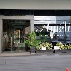 Amelie Hotel Manila - Street entrance to hotel