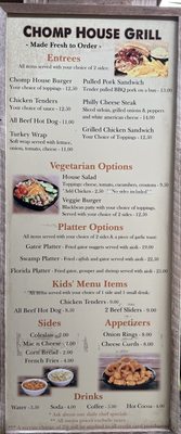 Menu photo 2 The Chomp House Grill Kenansville, FL Menu photo 2 The Chomp House Grill Kenansville, FL