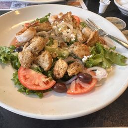 Greek salad with chicken and shrimp Greek salad with chicken and shrimp