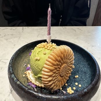 noii sushi - A special complimentary birthday treat!  Beautiful esthetically, and delicious!  What a wonderful surprise! - Sushi Bars Near Me - Kirkland, Washington