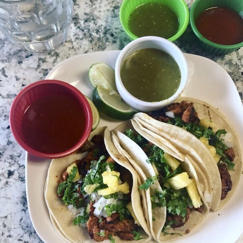 Pancho's Cafe - Regular al pastor taco, with a bit of pineapple on top. - Mexican Near Me - Philadelphia, Pennsylvania Pancho's Cafe - Regular al pastor taco, with a bit of pineapple on top. - Mexican Near Me - Philadelphia, Pennsylvania