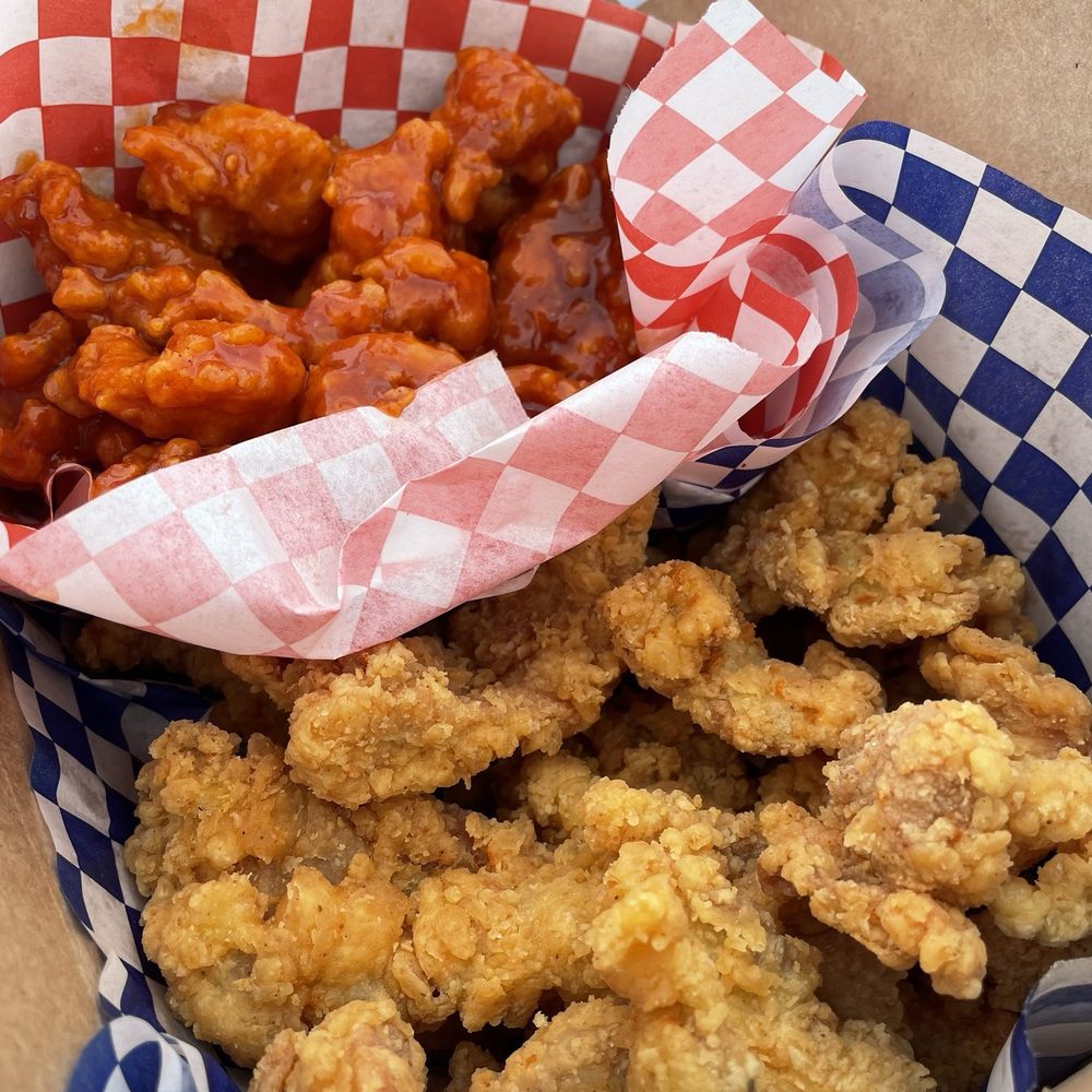 Sandeulhae - Half & Half Boneless Chicken (TikTok: @justandyvu) - Chicken Wings Near Me - Cypress, California