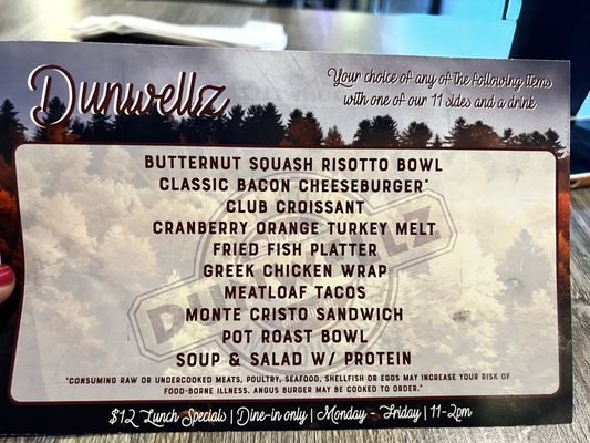 Menu photo 6 Dunwellz Mint Hill, NC