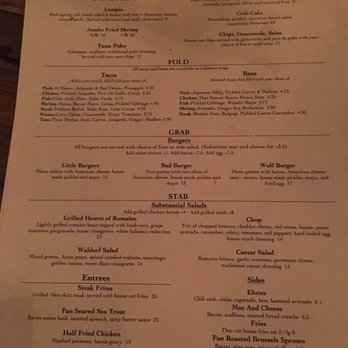Little Bad Wolf - Menu. - American Near Me - Chicago, Illinois Little Bad Wolf - Menu. - American Near Me - Chicago, Illinois